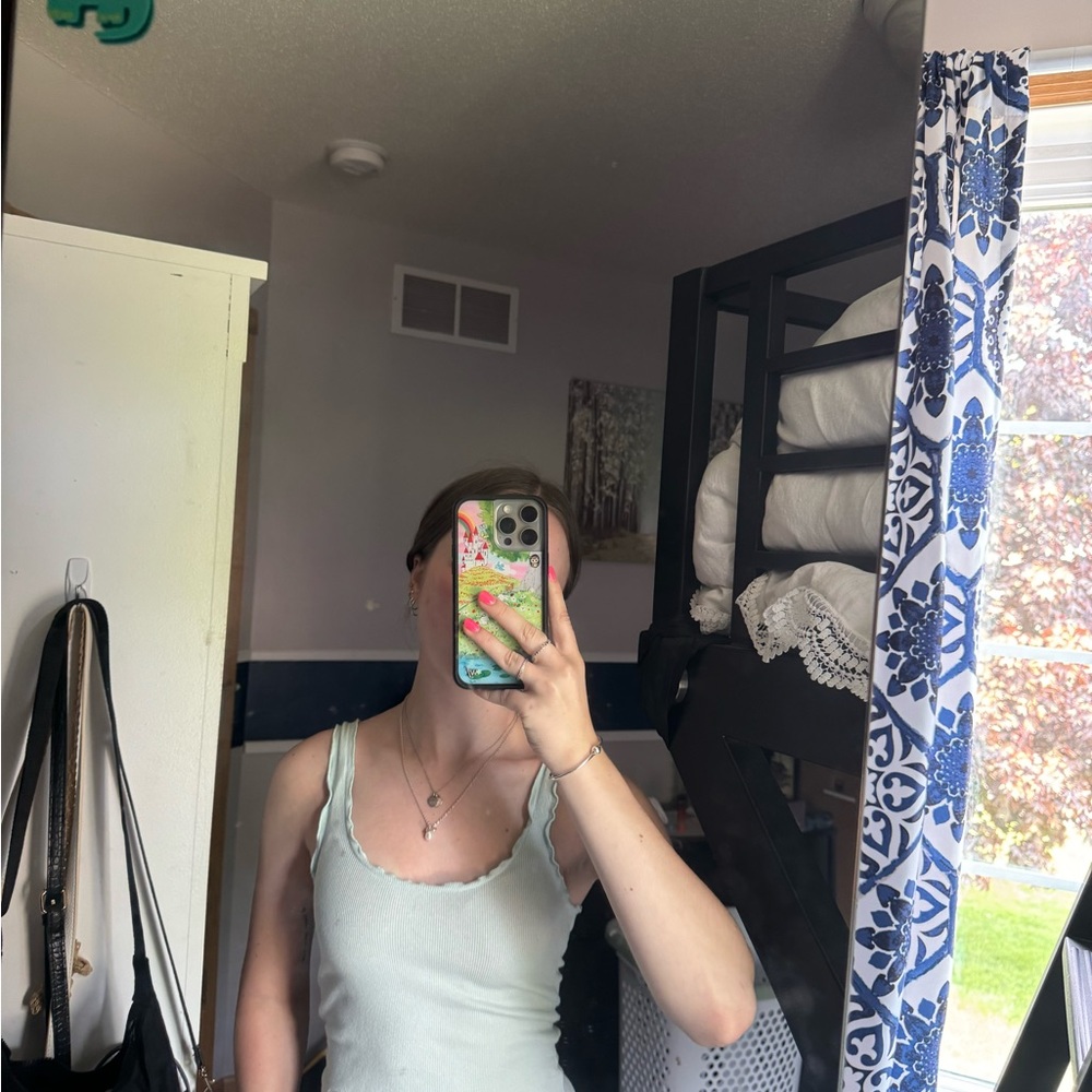 Hollister Mint Green Ribbed Tank